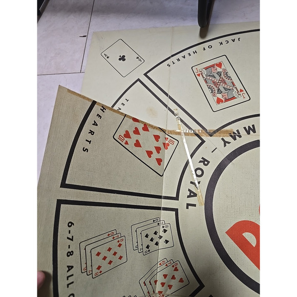 Vintage 1937 Whitman Rummy Royal Table Size Game Sheet Card Game - Complete - Picture 2 of 7